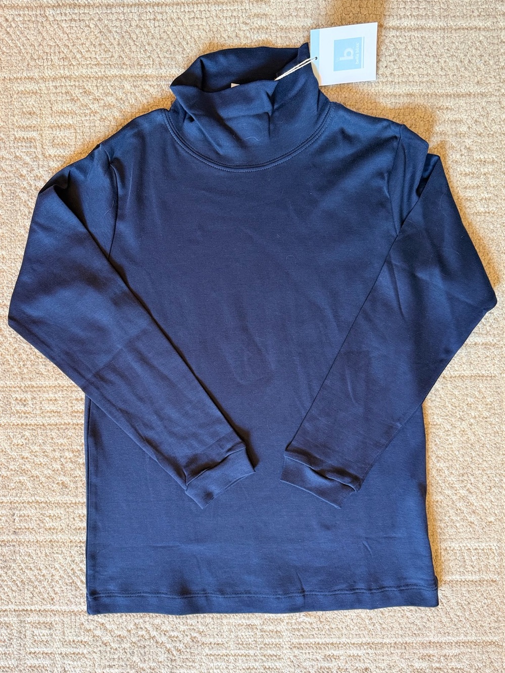 NWT Bella Bliss Kids Navy Blue Pima Turtleneck size 12 unisex